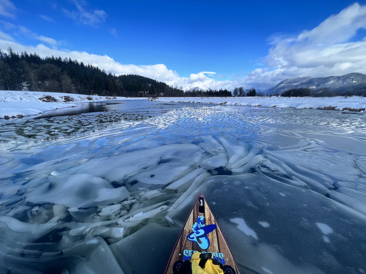 Icy Winter Paddle on North Alouette River