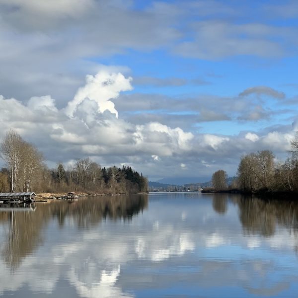 Paddling Bedford Channel in Fort Langley